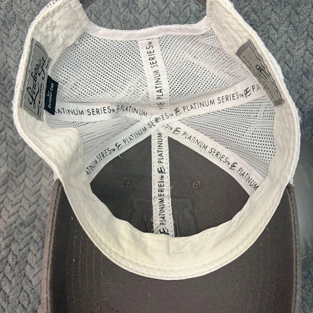 Outdoor Cap Platinum Series Wake Up Trim Down Gray White Mesh Trucker Hat